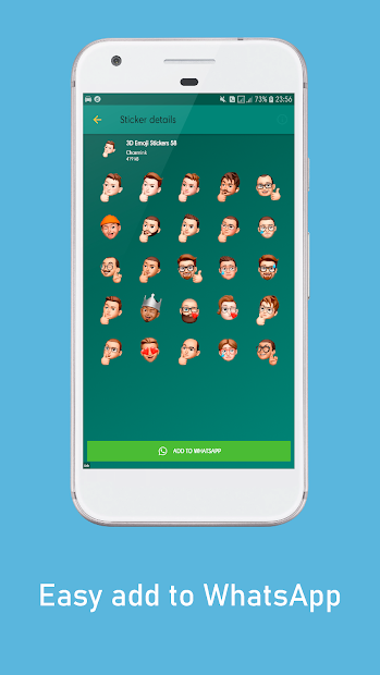 Screenshot 6 3D Emoji Stickers WAStickerApps android