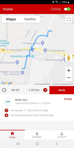 Android application ISeat Delivery screenshort