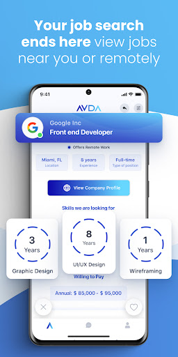 AVDA: USA Jobs Hire & Recruit Screen 3