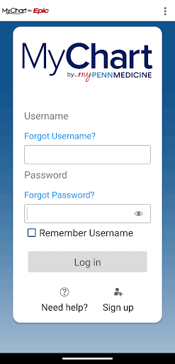 Android application myPennMedicine screenshort