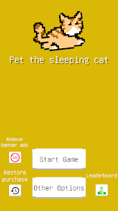 Pet the sleeping cat