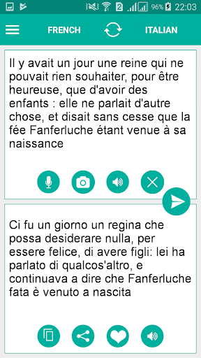 Android application Italian French Translator screenshort