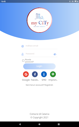 Android application my CiTy Decoro Urbano screenshort
