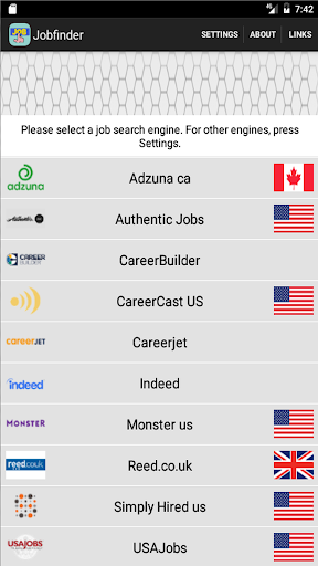 Android application Jobfinder screenshort