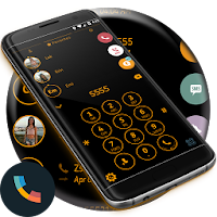 Circle Black Orange Phone DIaler Theme