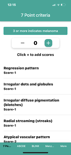Skin cancer Scoring App Screen 3