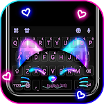 Cover Image of Herunterladen Nettes schwarzes Neon-Kitty-Tastatur-Thema 1.1 APK
