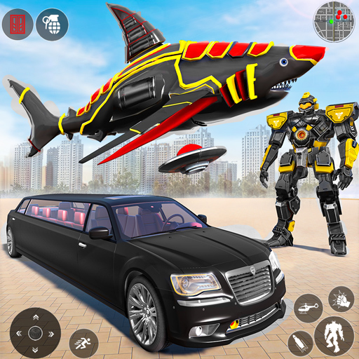 Shark Robot Transform Car Game  Icon