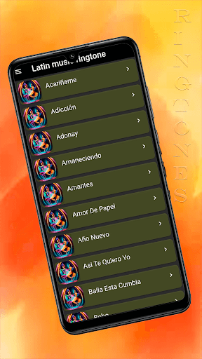 Android application Latin music ringtones - Sounds screenshort