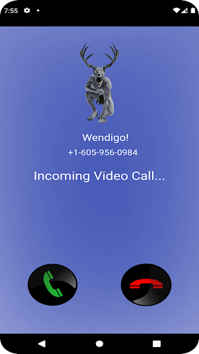 Scary Wendigo Video Call Screen 3