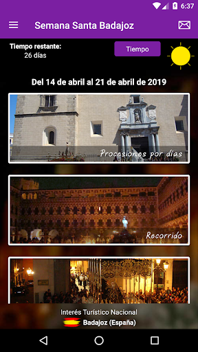 Android application Semana Santa Badajoz screenshort