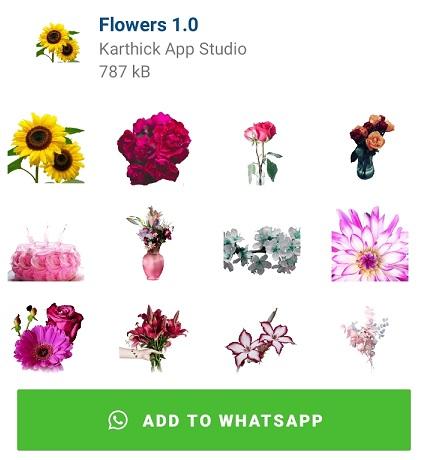 Flowers and Roses Stickers Screen 3