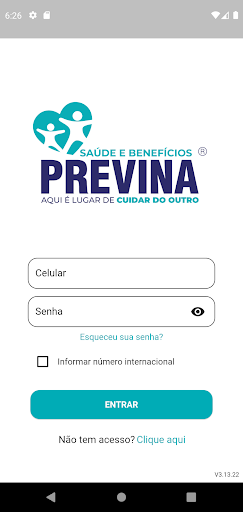 Android application Saúde e Benefícios Previna screenshort