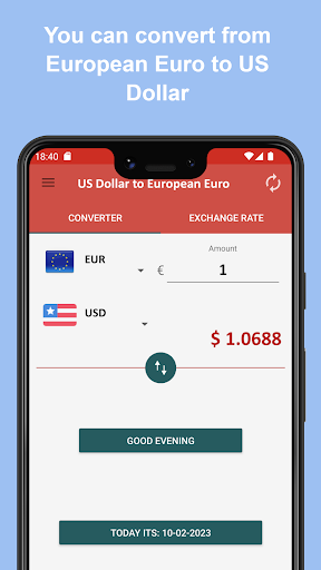 US Dollar to European Euro Screen 3