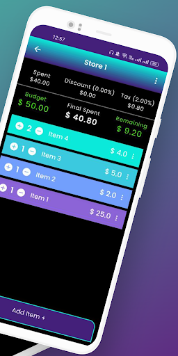A Simple Grocery Calculator Screen 2