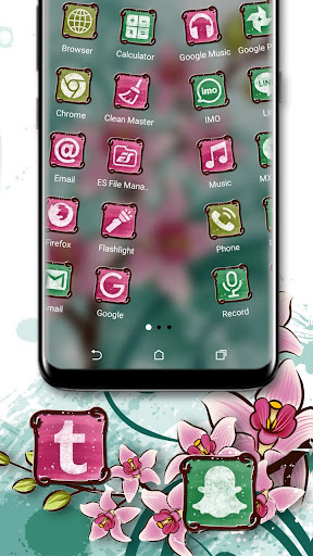 Pink Flower Painting Theme Screen 3