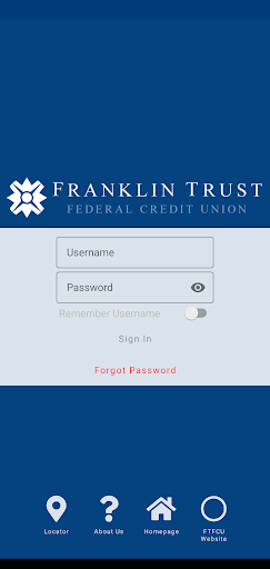 Android application Franklin Trust FCU screenshort