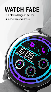 Rhins Digital Neon Watch Face