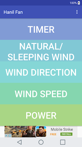 Android application Hanil Fan Remote Control screenshort