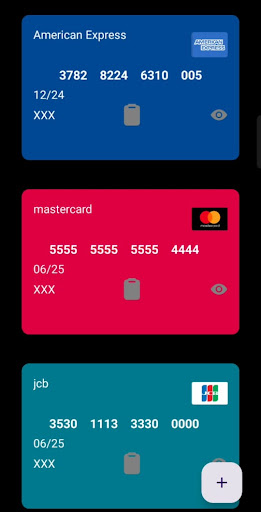 Android application Card Vault screenshort