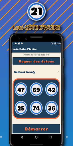 Android application Lottery Ivory Coast screenshort