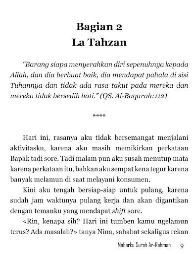 Maharku Surah Ar-Rahman, Novel Screen 3