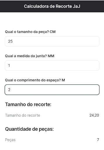 Calculadora de Recorte de Piso Screen 2