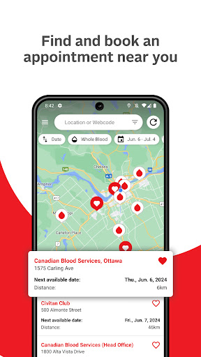 Android application GiveBlood screenshort