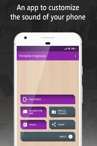Android application portable ringtones for phone screenshort