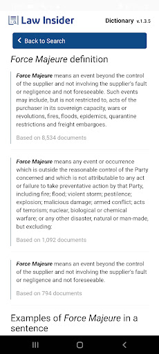 Law Insider Dictionary Screen 2