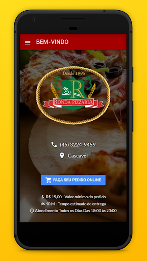 Android application Ronda Pizzaria screenshort