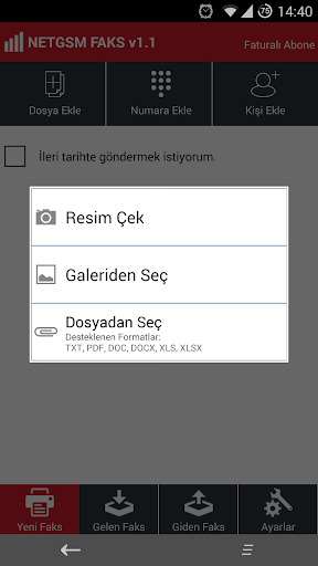 Netgsm Faks Screen 3
