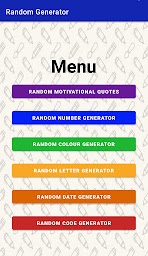 Random Generator -Number, Quotes, Code and Letters