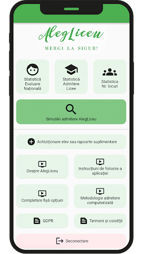 Android application AlegLiceu screenshort