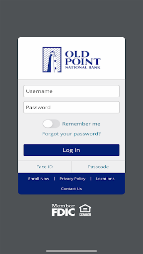 Android application Old Point National Bank screenshort