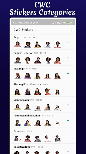 Android application CWC Stickers for Whatsapp screenshort