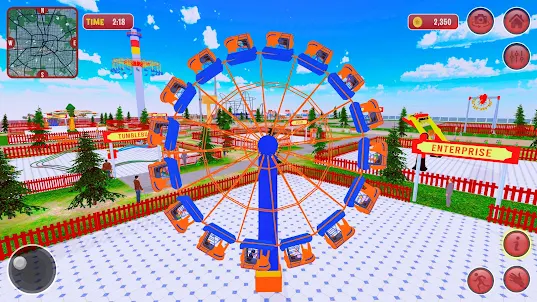 Theme Park RollerCoaster Sim