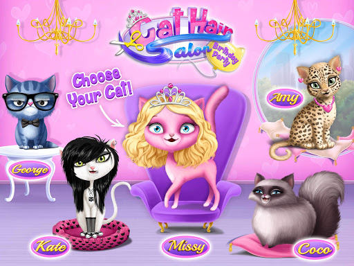 Cat Hair Salon Birthday Party - Virtual Kitty Care  screenshots 15