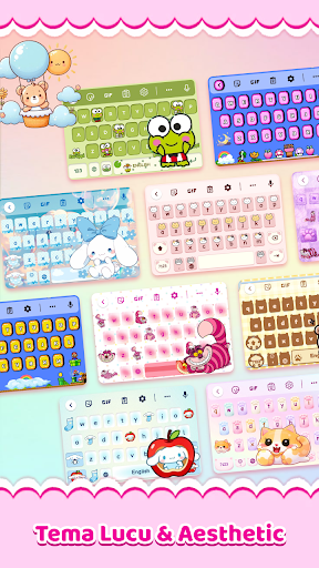 Cute Ketikan Keyboard & Emoji screenshot 1