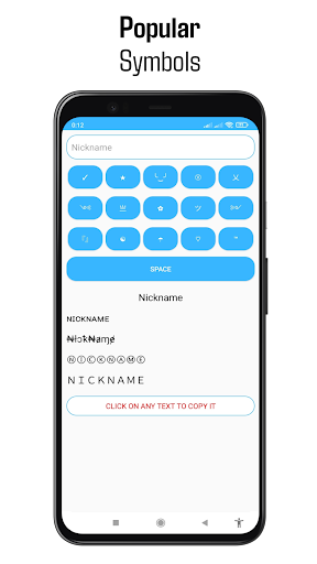 Android application Spaname - Nickname Generator screenshort