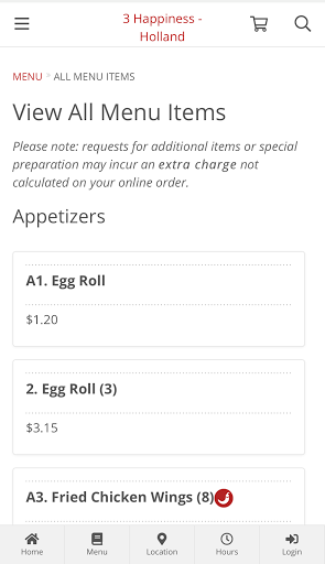 3 Happiness - Holland Ordering Screen 2