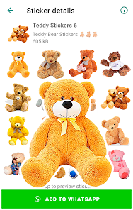 Captura 6 Pegatinas de oso de peluche android