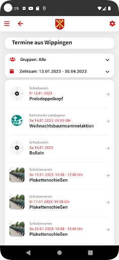 Wippingen App Screen 3