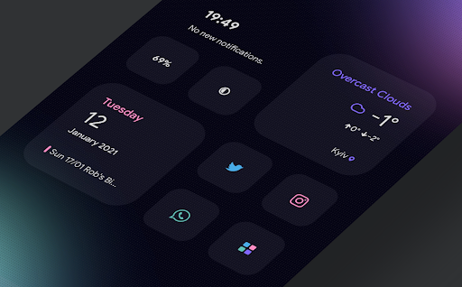 Android application Prostolight KLWP theme screenshort