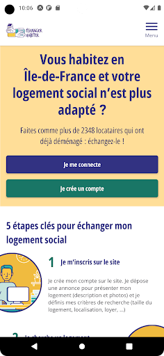 Android application Échanger Habiter screenshort