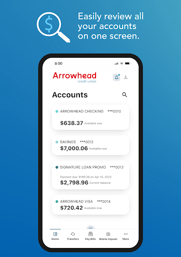 Arrowhead Mobile Banking Screen 3