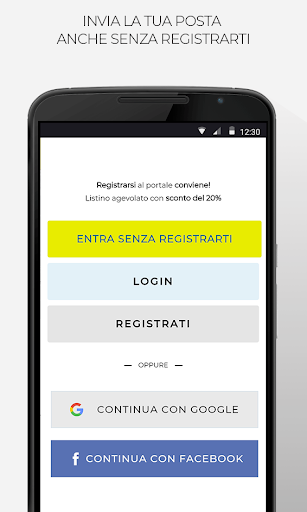Poste Online. Invio Immediato Screen 2