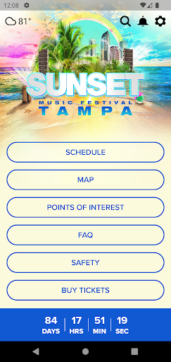 Android application Sunset Music Festival 2023 screenshort