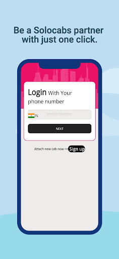 Android application Solo Cabs - Partner screenshort