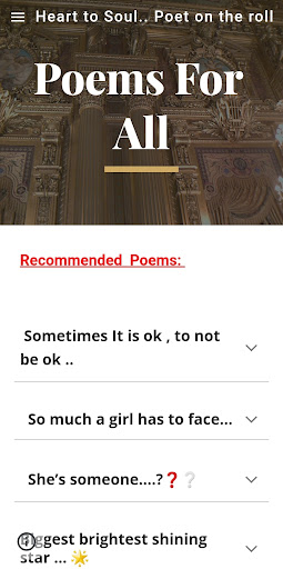 Android application Poem2u - Simple poems for you screenshort